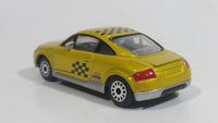 Realtoy Audi TT Yellow ZZA Confine Black Checkered Die Cast Toy Race Car Vehicle