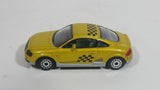 Realtoy Audi TT Yellow ZZA Confine Black Checkered Die Cast Toy Race Car Vehicle