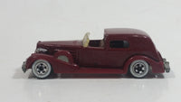 1983 Hot Wheels '35 Classic Caddy Cadillac Maroon Die Cast Toy Car Vehicle