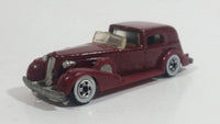 1983 Hot Wheels '35 Classic Caddy Cadillac Maroon Die Cast Toy Car Vehicle