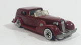 1983 Hot Wheels '35 Classic Caddy Cadillac Maroon Die Cast Toy Car Vehicle