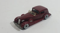 1983 Hot Wheels '35 Classic Caddy Cadillac Maroon Die Cast Toy Car Vehicle