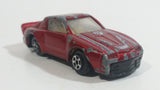 Unknown Brand No. 407 Metal #7 Red Die Cast Toy Car Vehicle Made in Macau