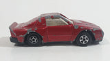 Unknown Brand No. 407 Metal #7 Red Die Cast Toy Car Vehicle Made in Macau