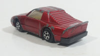 Unknown Brand No. 407 Metal #7 Red Die Cast Toy Car Vehicle Made in Macau