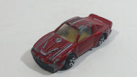 Unknown Brand No. 407 Metal #7 Red Die Cast Toy Car Vehicle Made in Macau