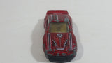 Unknown Brand No. 407 Metal #7 Red Die Cast Toy Car Vehicle Made in Macau