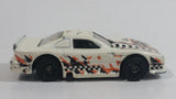 1999 Hot Wheels Mega Graphics Mustang Cobra Pearl White Die Cast Toy Car Vehicle