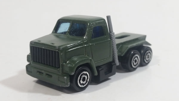 Vintage Majorette Magirus Army Green Military Army Semi Tractor Truck 1:100 Scale Die Cast Toy Car Trucking Rig Vehicle