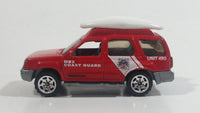 2006 Matchbox Coast Guard Nissan Xterra Red Die Cast Toy Car Beach Rescue Emergency Vehicle