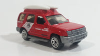 2006 Matchbox Coast Guard Nissan Xterra Red Die Cast Toy Car Beach Rescue Emergency Vehicle