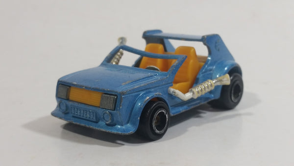 Vintage Majorette No. 223 Crazy Car Light Blue 1/55 Scale Die Cast Toy Car Vehicle Made in France