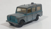 Vintage Lesney Matchbox Series No. 12 Land Rover Safari Blue (Bare Metal) Die Cast Toy Car Vehicle