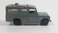 Vintage Lesney Matchbox Series No. 12 Land Rover Safari Blue (Bare Metal) Die Cast Toy Car Vehicle