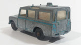 Vintage Lesney Matchbox Series No. 12 Land Rover Safari Blue (Bare Metal) Die Cast Toy Car Vehicle