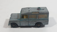 Vintage Lesney Matchbox Series No. 12 Land Rover Safari Blue (Bare Metal) Die Cast Toy Car Vehicle