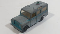 Vintage Lesney Matchbox Series No. 12 Land Rover Safari Blue (Bare Metal) Die Cast Toy Car Vehicle