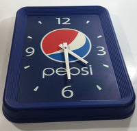 Pepsi Cola Soda Pop Blue Restaurant Clock 14" x 18 1/2" Soft Drink Beverage Collectible