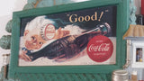 1990 Drink Coca-Cola In Bottles Coke Soda Pop Sprite Boy 50's Style Service Garage Gas Station Collector's Clock 14" x 18 1/2" Soft Drink Beverage Collectible