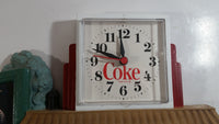 1990 Drink Coca-Cola In Bottles Coke Soda Pop Sprite Boy 50's Style Service Garage Gas Station Collector's Clock 14" x 18 1/2" Soft Drink Beverage Collectible