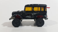 Majorette No. 277 Toyota 4x4 Black "Raid 86" African Continent 1/53 Scale Die Cast Toy Car Vehicle with Opening Rear Window