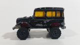 Majorette No. 277 Toyota 4x4 Black "Raid 86" African Continent 1/53 Scale Die Cast Toy Car Vehicle with Opening Rear Window