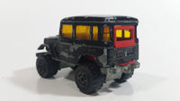 Majorette No. 277 Toyota 4x4 Black "Raid 86" African Continent 1/53 Scale Die Cast Toy Car Vehicle with Opening Rear Window