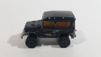 Majorette No. 277 Toyota 4x4 Black "Raid 86" African Continent 1/53 Scale Die Cast Toy Car Vehicle with Opening Rear Window