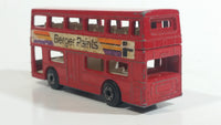 Vintage 1972 Lesney Matchbox Superfast No. 17 The Londoner Bus Berger Paints Red Die Cast Toy Car Vehicle