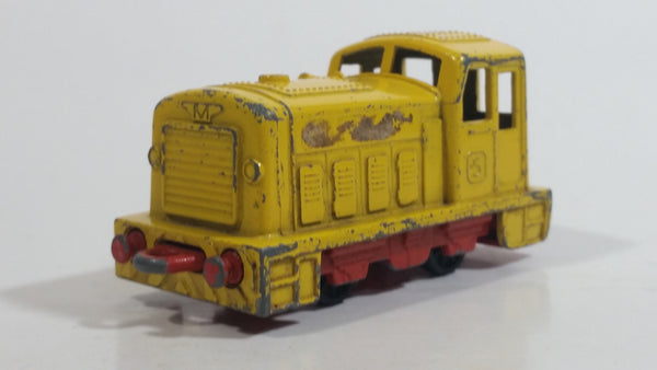 Vintage 1978 Lesney Matchbox Superfast No. 24 Shunter Train Locomotive Yellow Die Cast Toy Car Railway Railroad Vehicle