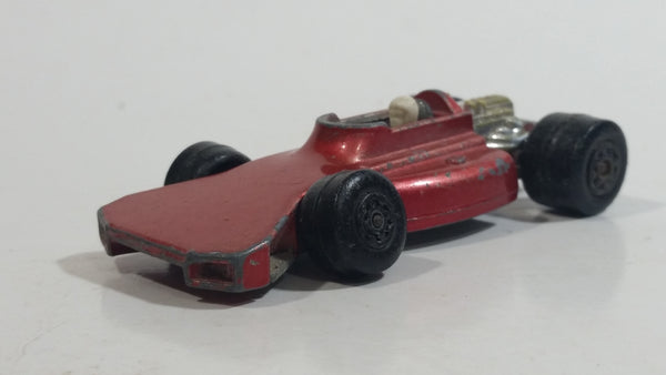 Vintage 1973 Lesney Matchbox Superfast No. 21 Team Matchbox Dark Red Die Cast Toy Race Car Vehicle