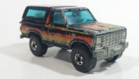 1982 Hot Wheels Ford Bronco Black Die Cast Toy Car SUV Vehicle BW Hong Kong