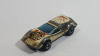 1977 Hot Wheels Buzz-Off The Gold One Gold Chrome Die Cast Toy Car Vehicle with Opening Rear Hood