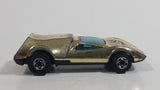 1977 Hot Wheels Buzz-Off The Gold One Gold Chrome Die Cast Toy Car Vehicle with Opening Rear Hood