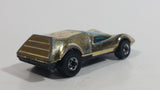 1977 Hot Wheels Buzz-Off The Gold One Gold Chrome Die Cast Toy Car Vehicle with Opening Rear Hood