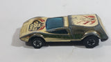 1977 Hot Wheels Buzz-Off The Gold One Gold Chrome Die Cast Toy Car Vehicle with Opening Rear Hood