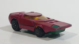 Vintage 1973 Lesney Matchbox Rolamatics No. 39 Clipper Magenta Dark Pink Die Cast Toy Car Vehicle