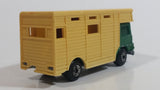 Vintage 1977 Lesney Matchbox Superfast No. 40 Bedford Horse Box Truck Green and Beige Die Cast Toy Car Vehicle