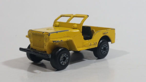 Vintage 1976 Lesney Matchbox Superfast No. 11 Sleet-N-Snow Jeep Yellow Die Cast Toy Car Vehicle