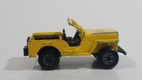 Vintage 1976 Lesney Matchbox Superfast No. 11 Sleet-N-Snow Jeep Yellow Die Cast Toy Car Vehicle