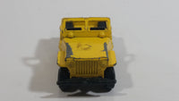 Vintage 1976 Lesney Matchbox Superfast No. 11 Sleet-N-Snow Jeep Yellow Die Cast Toy Car Vehicle