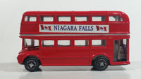 Free Wheel Niagara Falls, Ontario Canada Double Decker Bus Red Die Cast Toy Car Vehicle