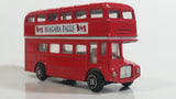 Free Wheel Niagara Falls, Ontario Canada Double Decker Bus Red Die Cast Toy Car Vehicle