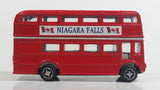 Free Wheel Niagara Falls, Ontario Canada Double Decker Bus Red Die Cast Toy Car Vehicle