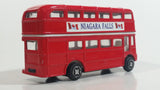 Free Wheel Niagara Falls, Ontario Canada Double Decker Bus Red Die Cast Toy Car Vehicle