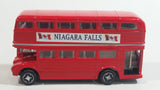 Free Wheel Niagara Falls, Ontario Canada Double Decker Bus Red Die Cast Toy Car Vehicle