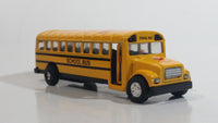 Free Wheel Canada Yellow School Bus Pullback Friction Motorized Die Cast Toy Car Vehicle with Fold Out Stop Sign