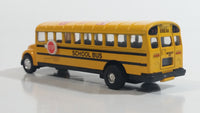 Free Wheel Canada Yellow School Bus Pullback Friction Motorized Die Cast Toy Car Vehicle with Fold Out Stop Sign