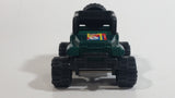 1987 Remco 4 Wheel Drive 4x4 Jeep STP Autolite Green and Black Die Cast Toy Car Off-Roading Vehicle