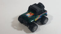 1987 Remco 4 Wheel Drive 4x4 Jeep STP Autolite Green and Black Die Cast Toy Car Off-Roading Vehicle